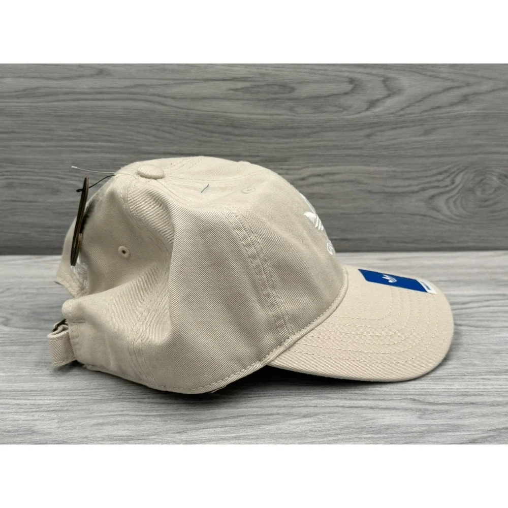 Womens Adidas Originals Relaxed StrapBack Trefoil Style Athletic Hat Khaki